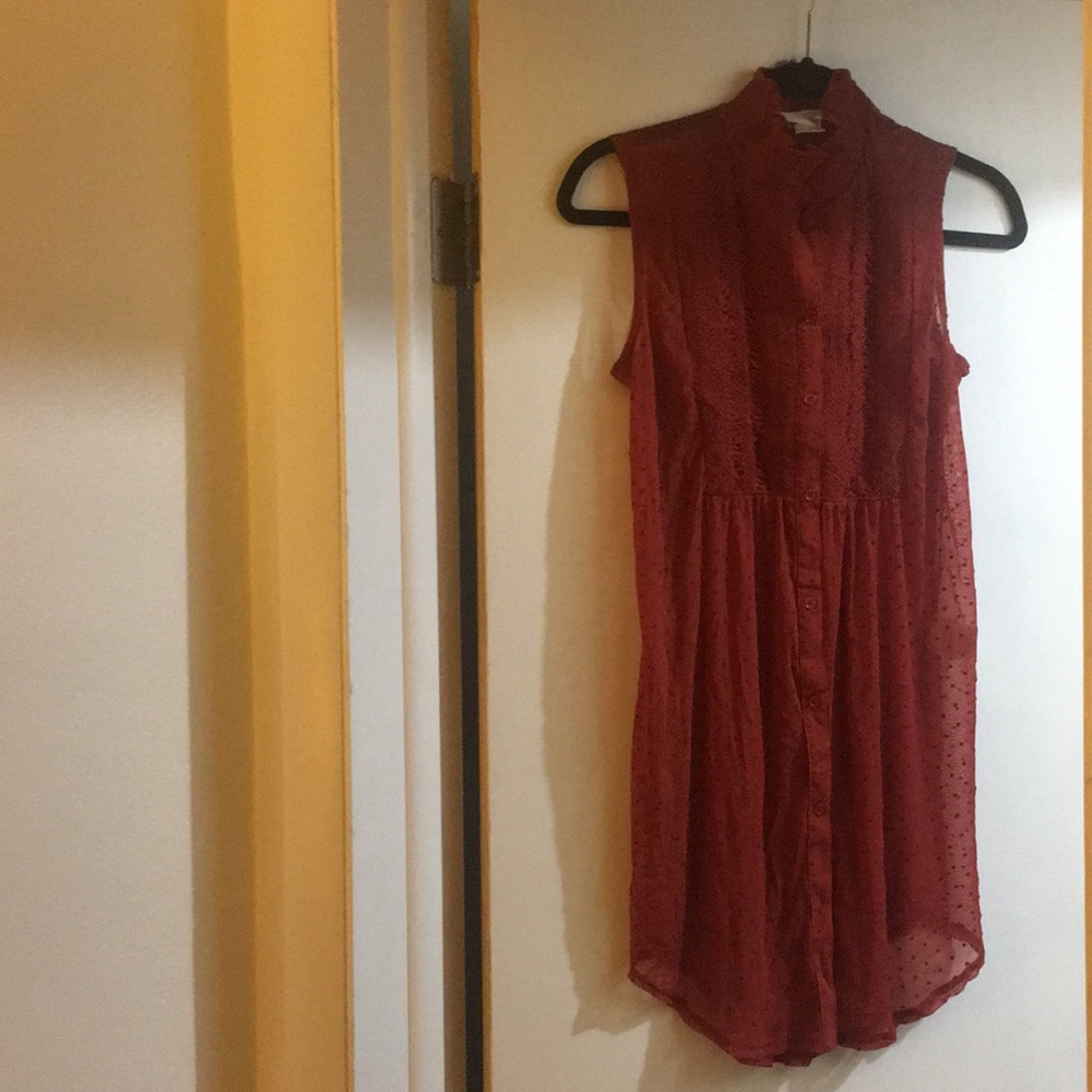 Anthropologie see through long blouse